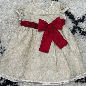 Sweet Heart Rose Cream and Red Lace Dress